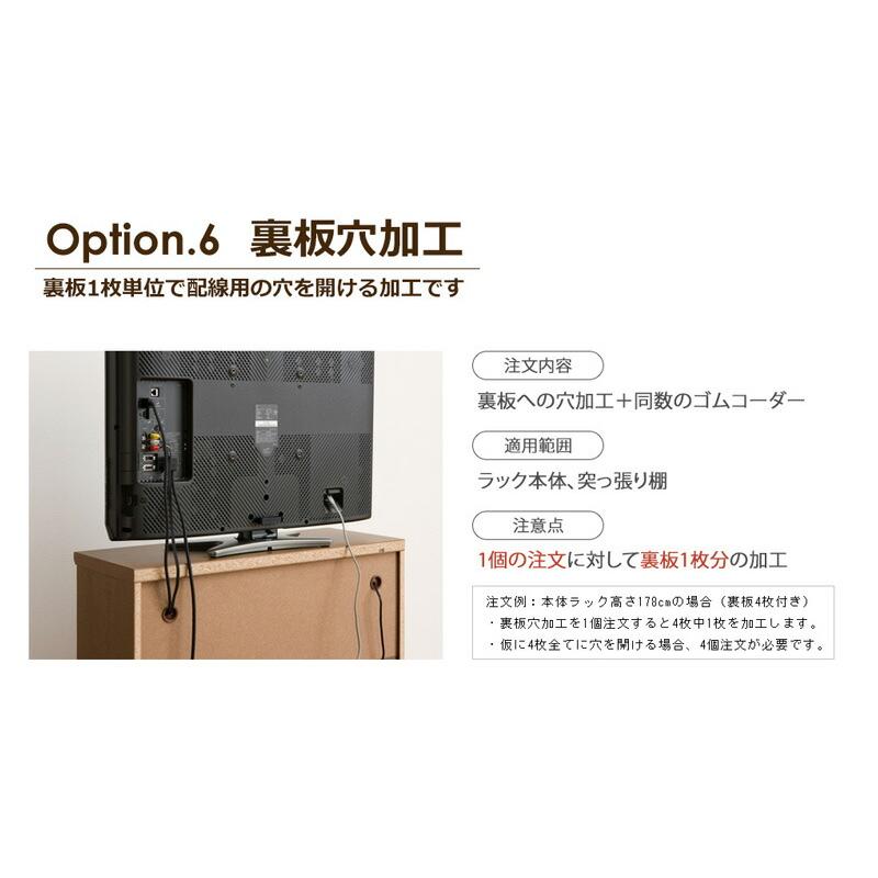 日本製 エースラック オーダーメイド 裏板穴加工 (幅15〜90cmオーダー
