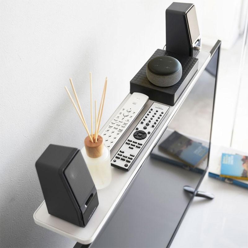 山崎実業 公式 テレビラック 薄型テレビ上ラック スマート ホワイト