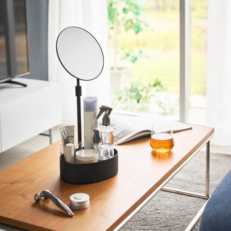 tower 高さと角度が調節できる収納付きスタンドミラー タワー 卓上