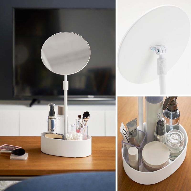 tower 高さと角度が調節できる収納付きスタンドミラー タワー 卓上