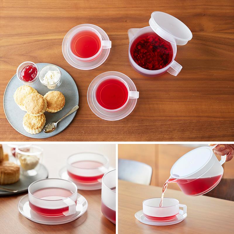 tower 「 ティーポット タワー 600mL ティーカップ ソーサー 2個セット