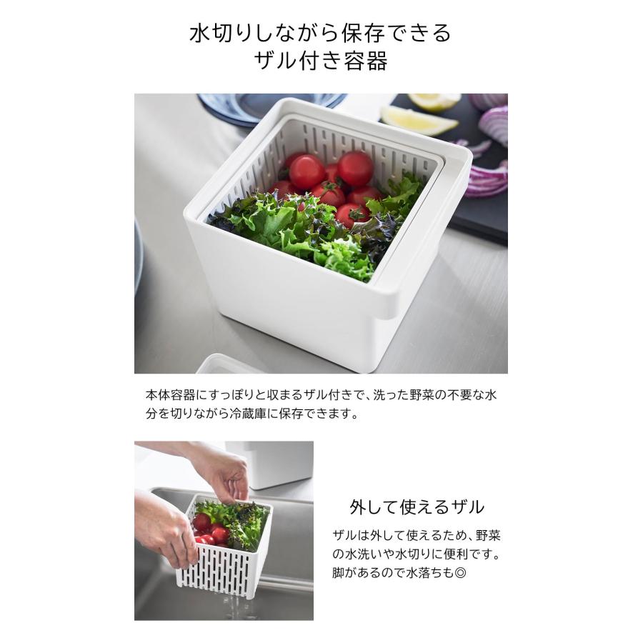 tower タワー 蒸し器 電子レンジ・食洗機対応 ザル付き保存容器 蒸し