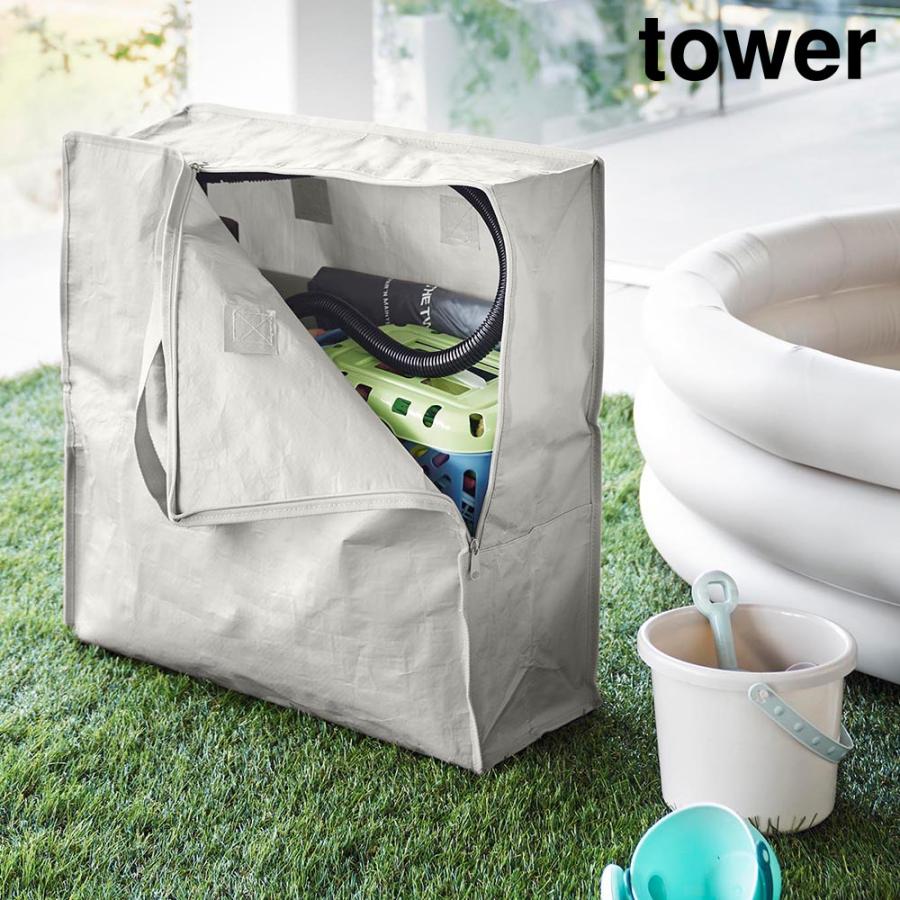 tower おもちゃ 収納 袋 タワー 山崎実業 公式 ポケット付き 大容量