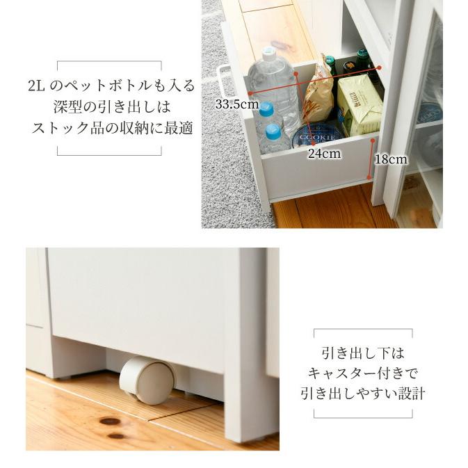 キッチンラック 高さ161 レンジラック ラック スライドテーブル収納 送料無料 スリム 食器棚 隙間 JKPLAN-FKC-1532-WH FKC-1532-WHDB FKC-1532-BK_9