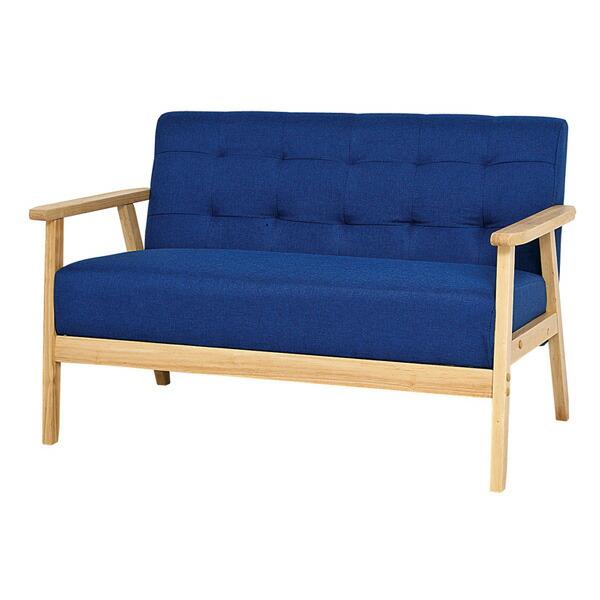 2人掛け ソファ 2Pソファ オスロ 木肘 肘掛け ソファー 椅子 チェア