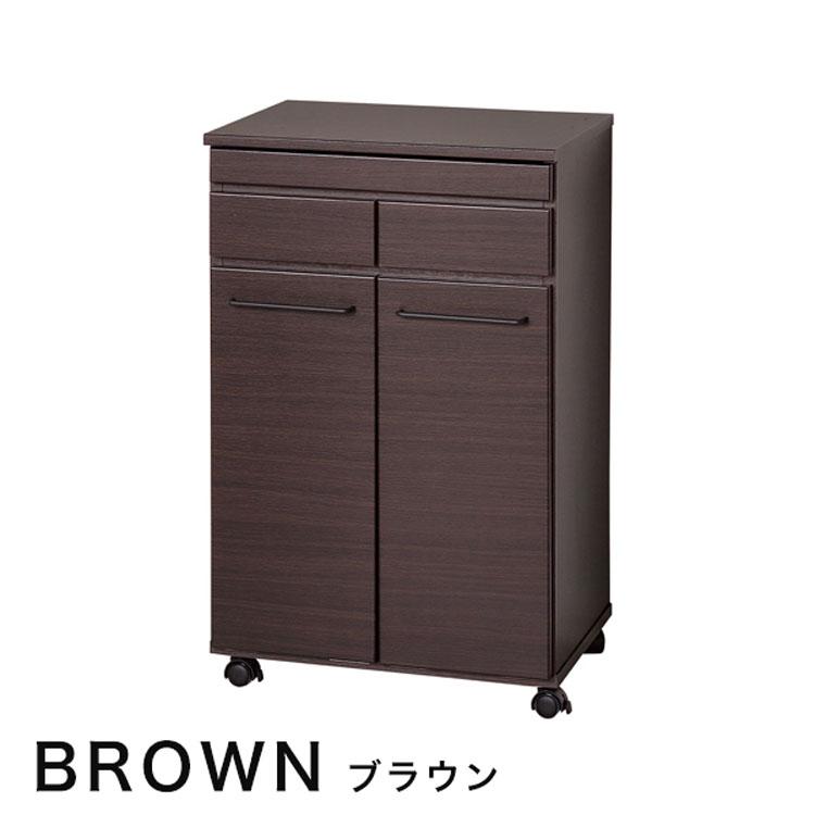 ダストボックス2D 19L×2 ゴミ箱 ごみ箱 分別 フタ付き キャスター付き ペールボックス 収納 キッチン ホワイト ブラウン 23732 23733_8