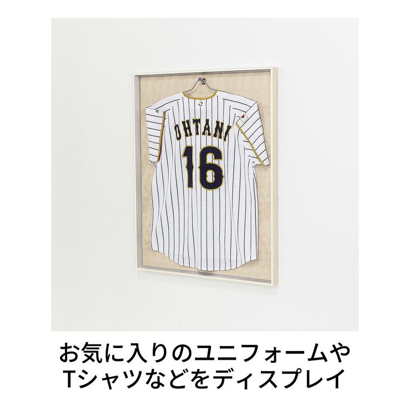 【法人のみ無料配送】ユニフォーム 額縁 Lサイズ ハンガー付き カスタムタイプ Tシャツケース 日本製 国産 L200NA-Lの画像