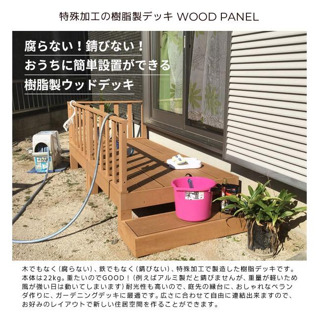 5点セット 送料無料 ウッドデッキ 樹脂 置くだけ 縁台 ぬれ縁 人工木材 ステップ 踏み台 玄関台 水洗いOK HP-FULL_1
