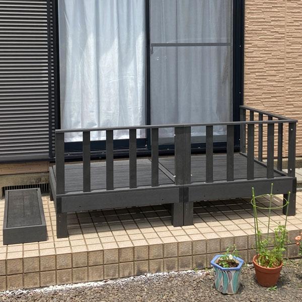 5点セット 送料無料 ウッドデッキ 樹脂 置くだけ 縁台 ぬれ縁 人工木材 ステップ 踏み台 玄関台 水洗いOK HP-FULL_5