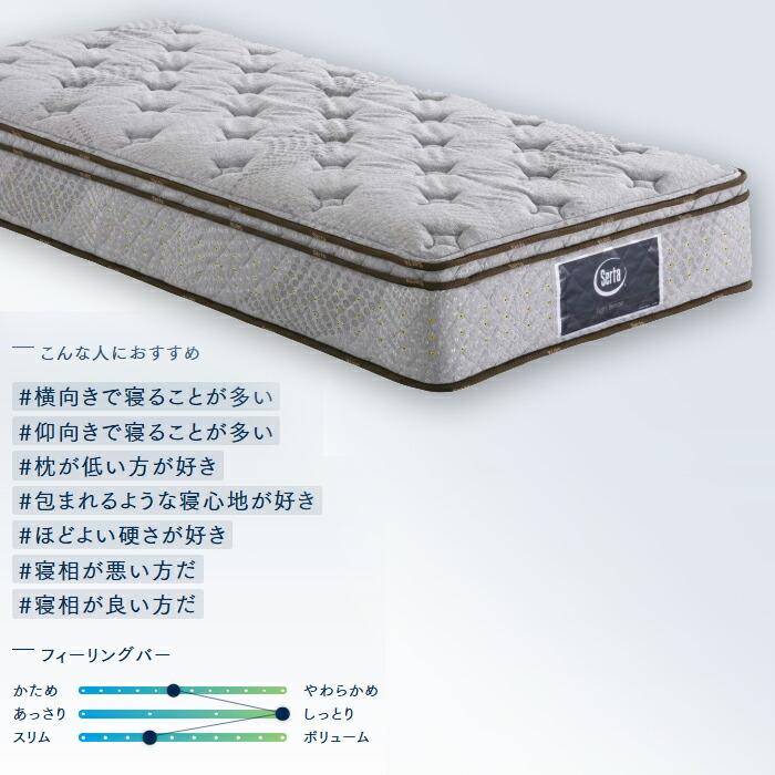 サータ ライトブリーズ 5.8 ボックストップ ソフト Q2サイズ（クイーン2） 幅163cm Serta ロングサイズ対応 ブレスフォート マットレス