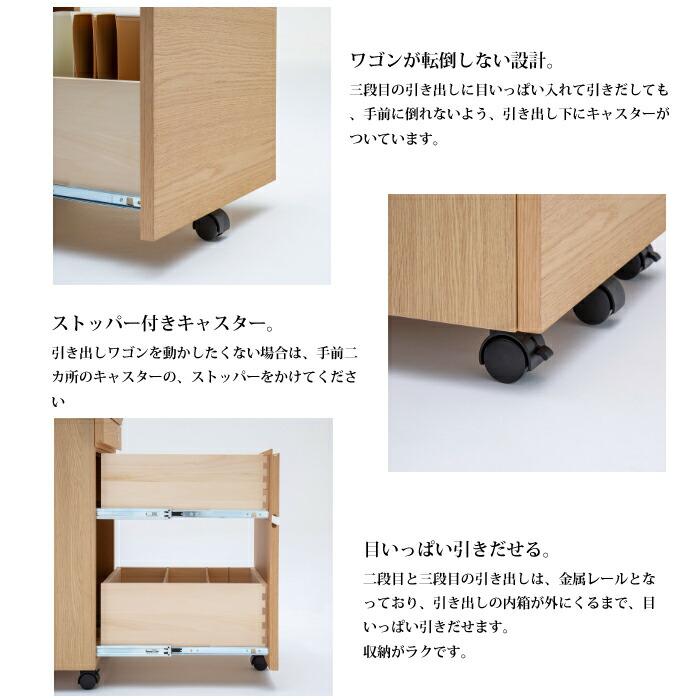 カリモク デスクワゴン ボナ シェルタ ST005HXR 幅40.8cm/奥行45cm ウォールナット天板_3