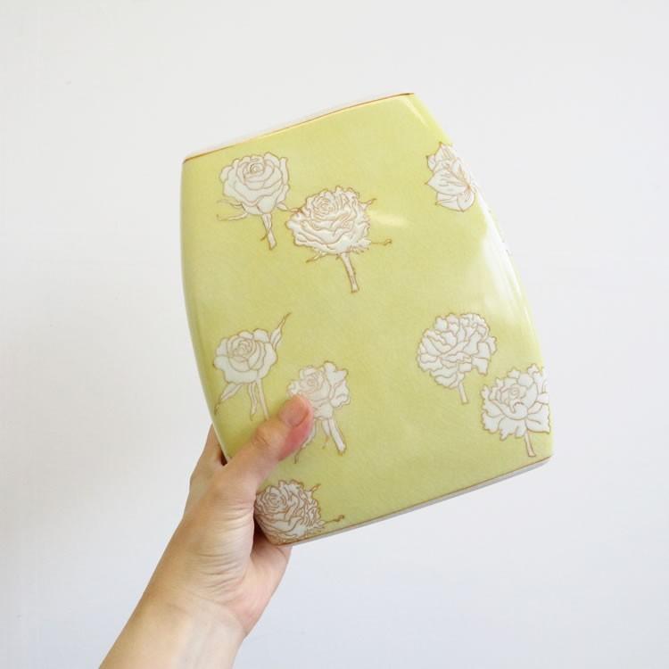 高質で安価 花瓶 おしゃれ 陶磁器 かわいい レトロ イラスト バラ 特売 Carlavista Com