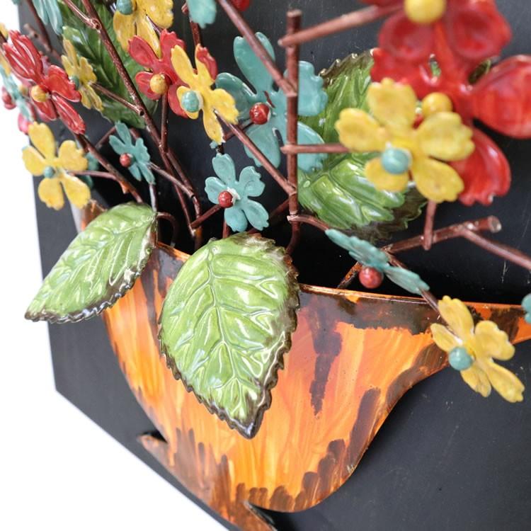 壁飾り おしゃれ ウォールデコレーション 花 オレンジ 壁デコ 1104kfm002 輸入雑貨イエ 通販 Yahoo ショッピング