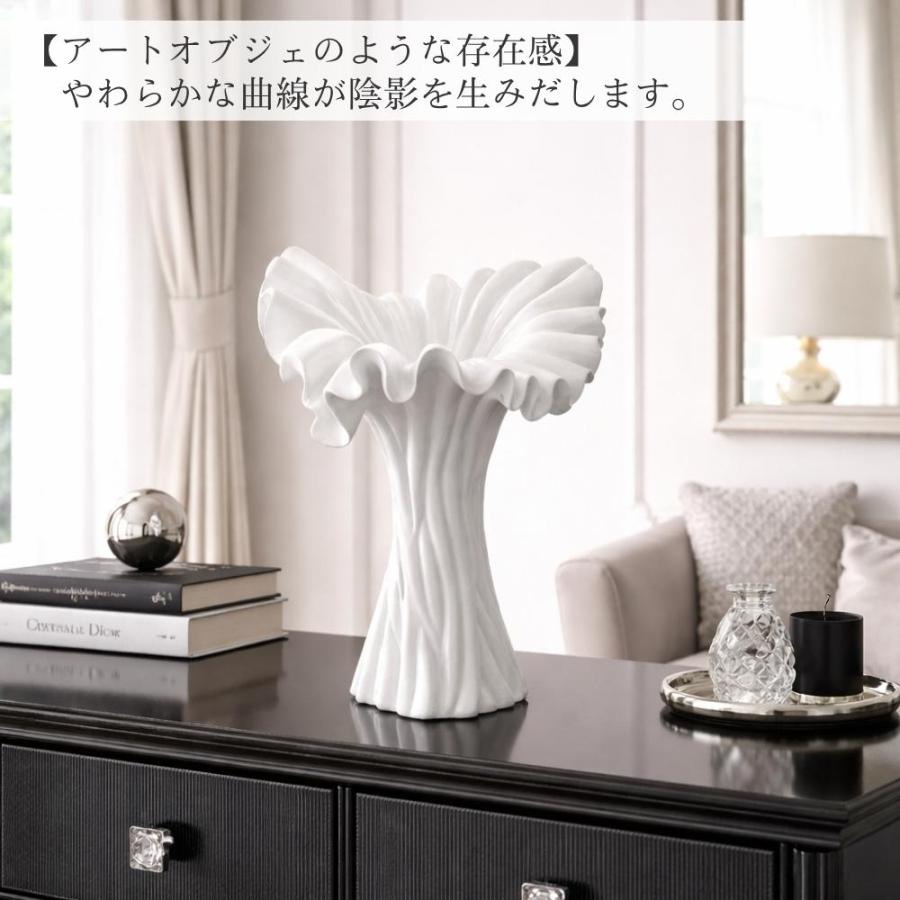 花瓶 おしゃれ ブーケスタンド アート フラワーベース 白 玄関