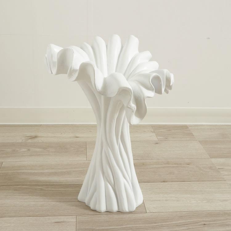 花瓶 おしゃれ ブーケスタンド アート フラワーベース 白 玄関