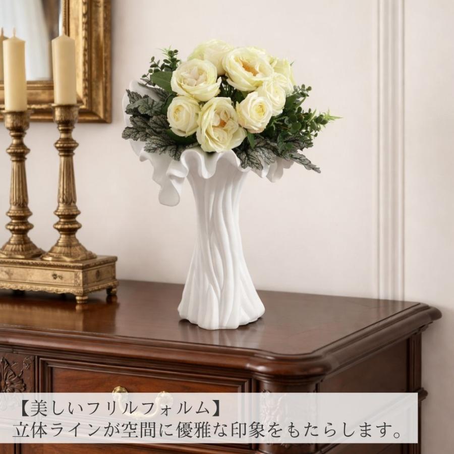 ホワイトパールフリル花瓶 【公式通販】