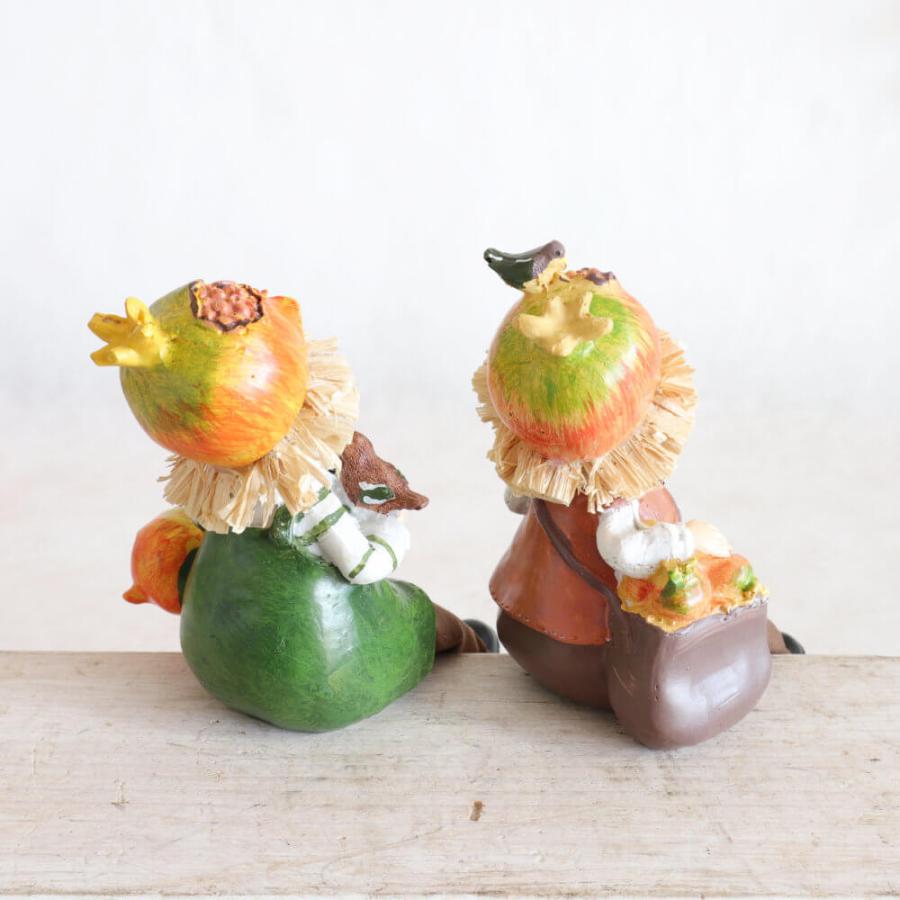 置物 かわいいオブジェ 玄関 人形 可愛い フルーツ こびと 妖精 お座り
