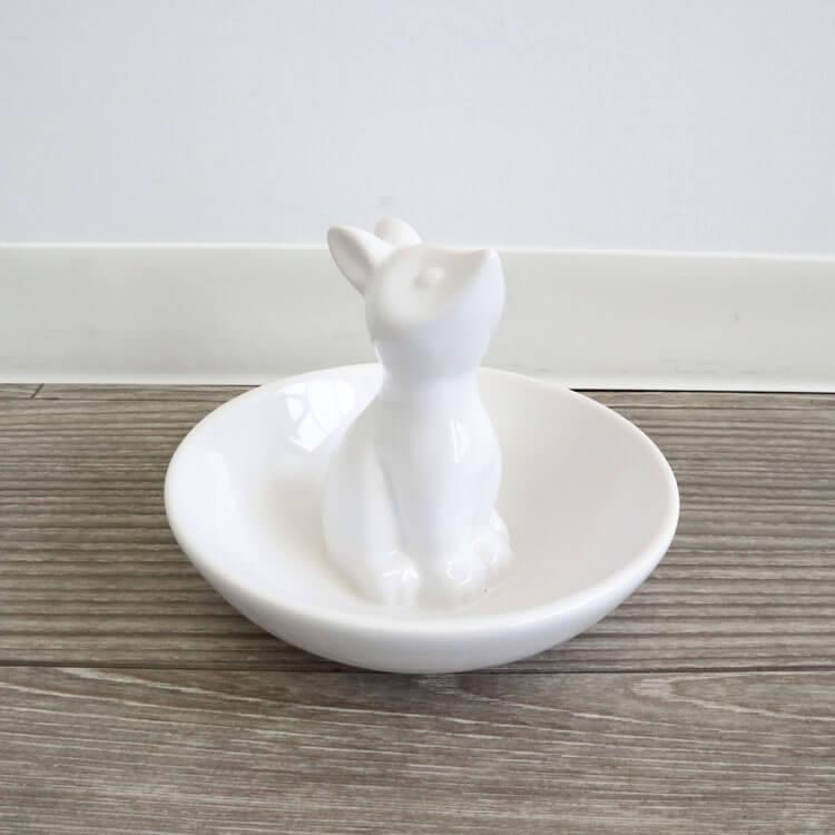 【美品】小物入れ　ヨーロッパ　陶器　置物　インテリア　工芸品　美術品　A3466 雑貨 かわいい 陶器 小物入れ おしゃれ シンプル 白 : おしゃれな