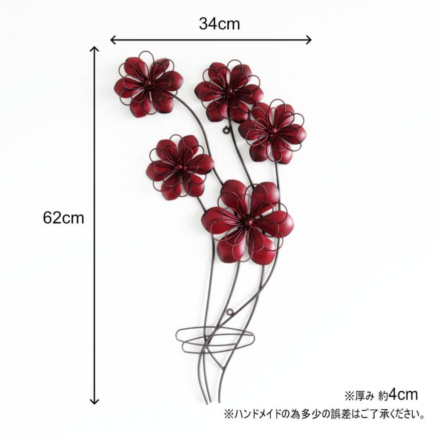 アイアン 壁飾り 花 フラワーレッド ウォールデコ 壁デコ Xanpst7zsp 家具 インテリア Karnalifrtc Gov Np