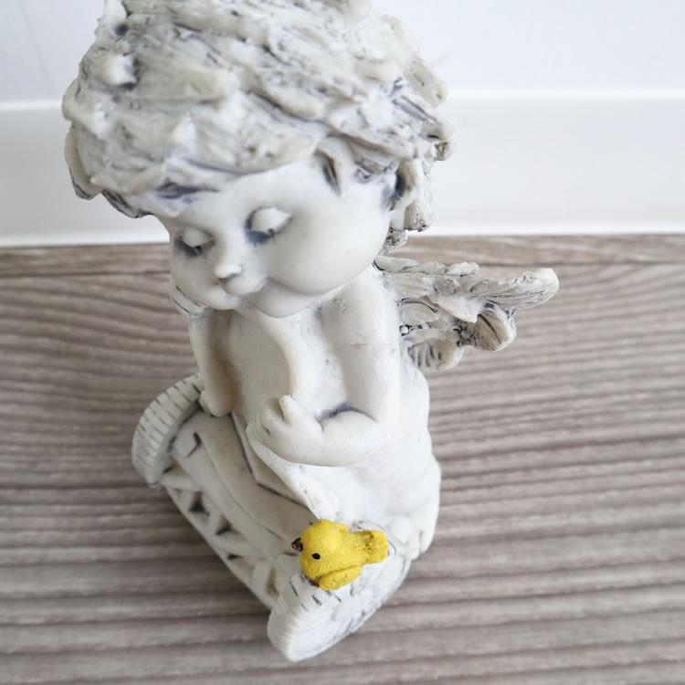 リトルガールエンジェル】 天使の置物 玄関 リビング 寝室 書斎 30cm