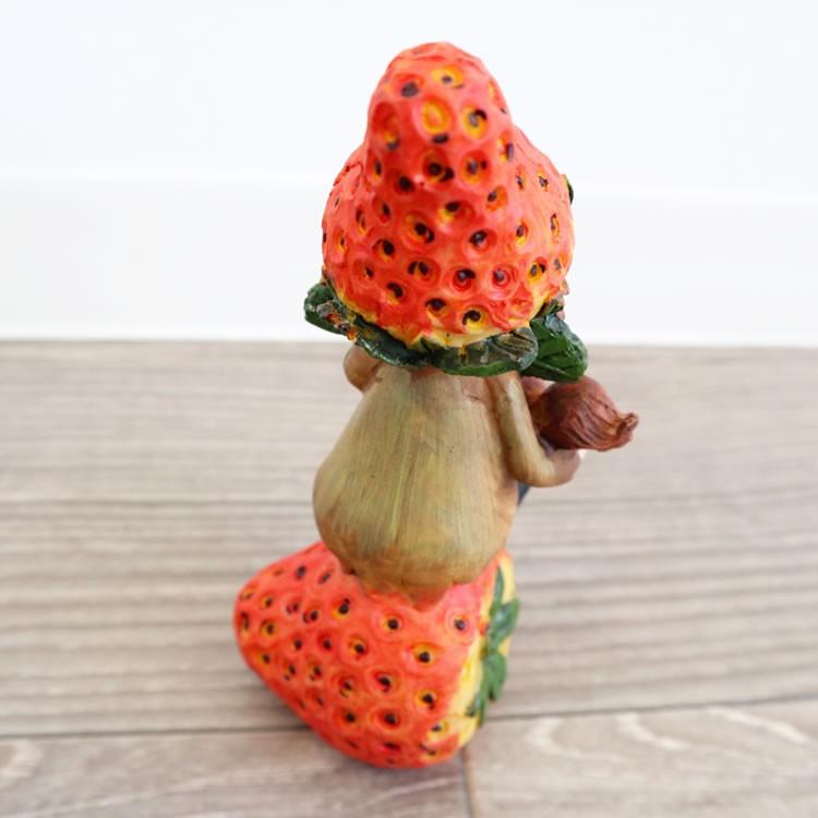 美品】 人形 イチゴ オブジェ 置物 インテリア 工芸品 美術品 A1220