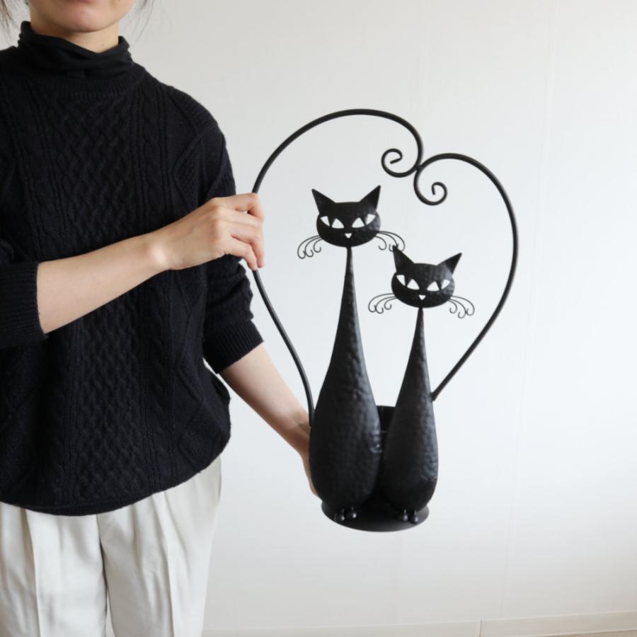 【動画あり】猫好き 雑貨 プレゼント 鉢カバー おしゃれ プランター ネコ 黒 ガーデニング