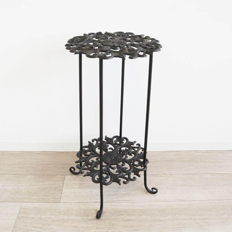 フラワースタンド アイアン 2段 プランタースタンド おしゃれ 花台座