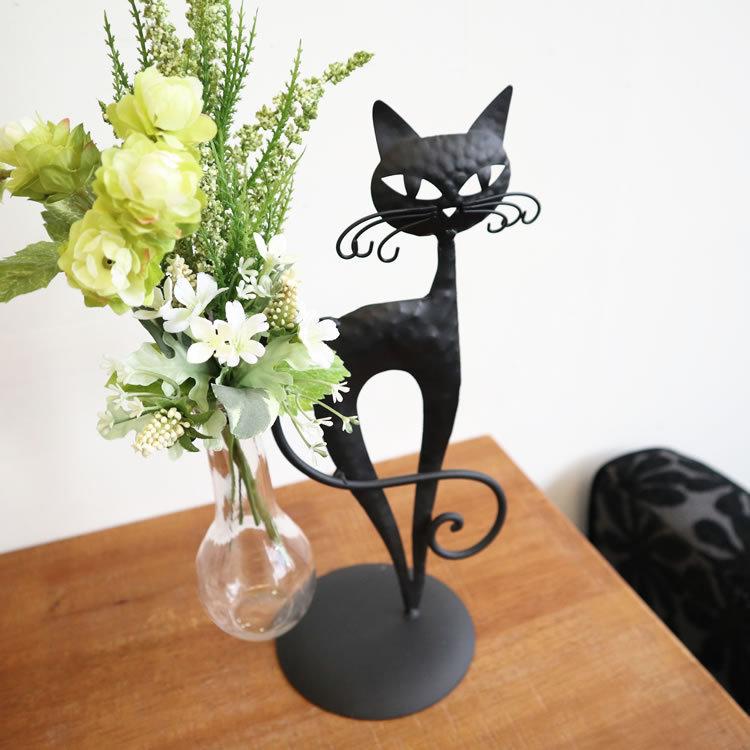 猫 雑貨 プレゼント 一輪挿し フラワーベース おしゃれ 黒 ネコ好き かわいい 花瓶 1606ifh005 輸入雑貨イエ 通販 Yahoo ショッピング