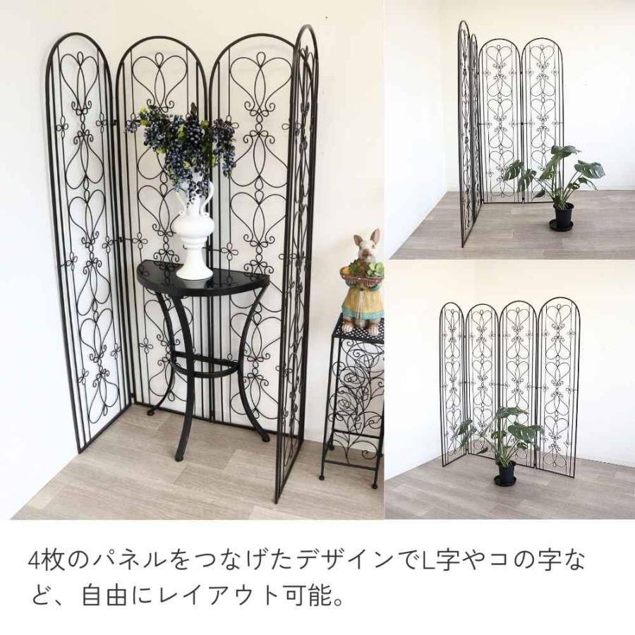 アンティークな衝立　スクリーン 送料無料】 英国調 アンティークオークコレクション ステンドガラス 3