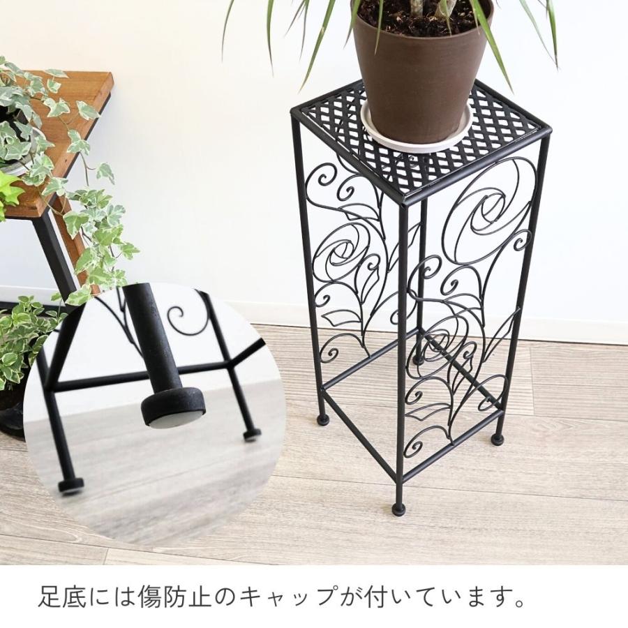 フラワースタンド アイアン 黒 プランタースタンド おしゃれ 花台 室内