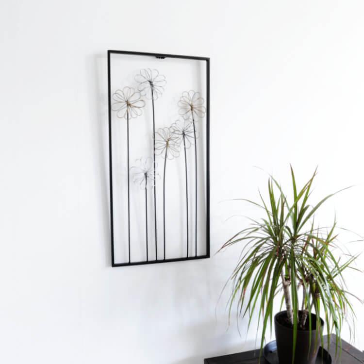 アートパネル アイアン壁飾り フラワー レトロ 花 軽量 軽い ウォール