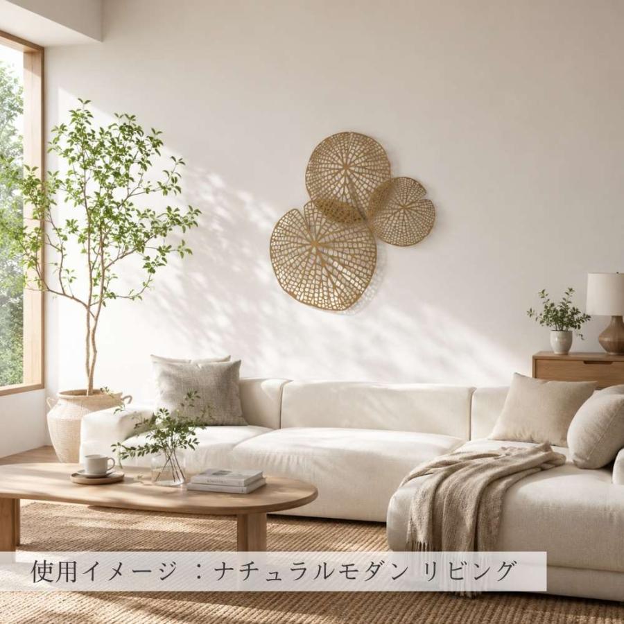 アートパネル アイアン壁飾り ゴールド 蓮 ウォールパネル 絵画