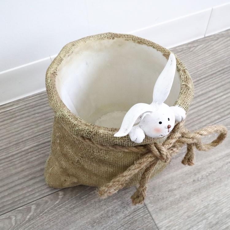 ギフトラッピング無料 鉢カバー うさぎ おしゃれ 玄関 プランター
