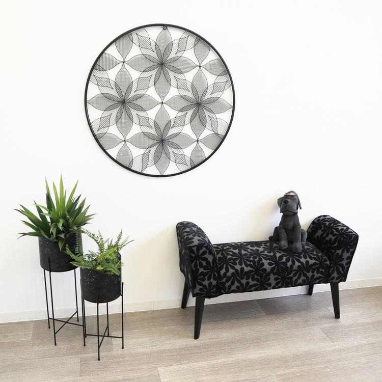 アートパネル アイアン壁飾り 丸 ウォールパネル 絵画 インテリア