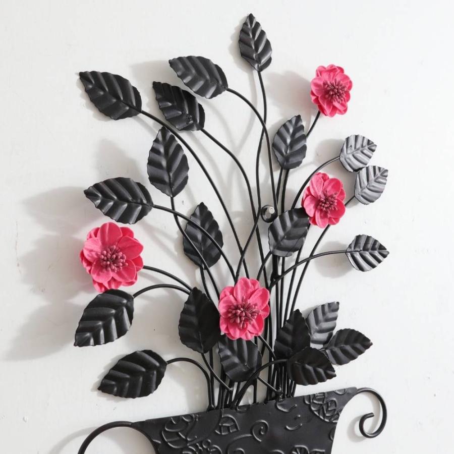 アートパネル アイアン壁飾り 植物 花 レトロ ウォールパネル 絵画