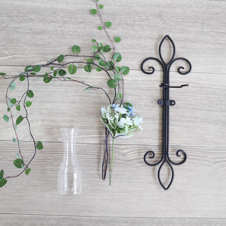 壁掛け花瓶 一輪挿し 造花セット ワイヤープランツ 12ifh002 輸入雑貨イエ 通販 Yahoo ショッピング