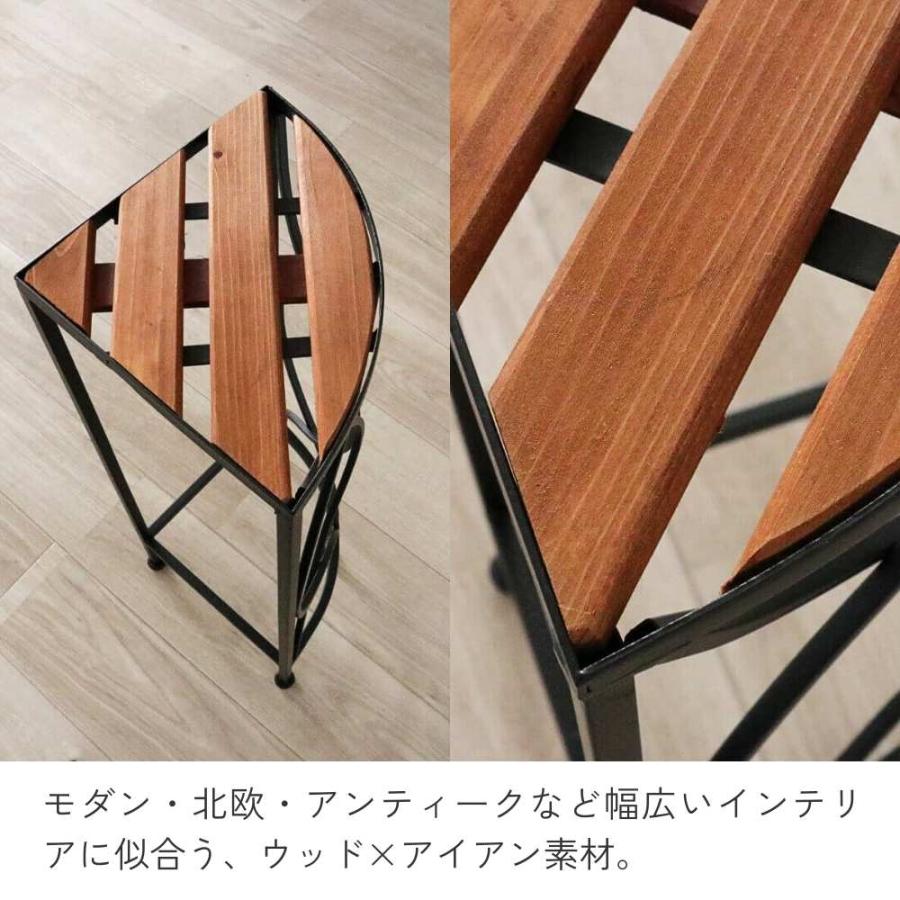 コーナーラック 花台 おしゃれ フラワースタンド ラック スリム 飾り台