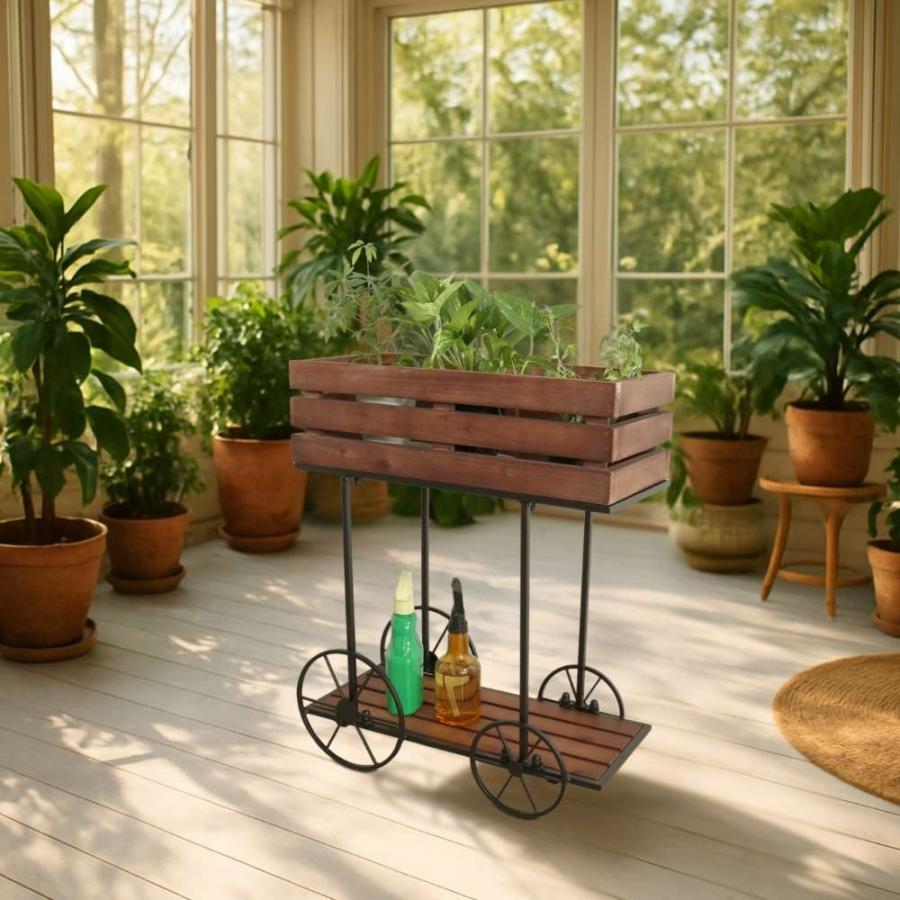 ARTEC プロ用ステンレス シザー 、インカローズ装飾、木製ボックス付き 花台 フラワーカート 木製 ボックス アイアン おしゃれ アンティーク調