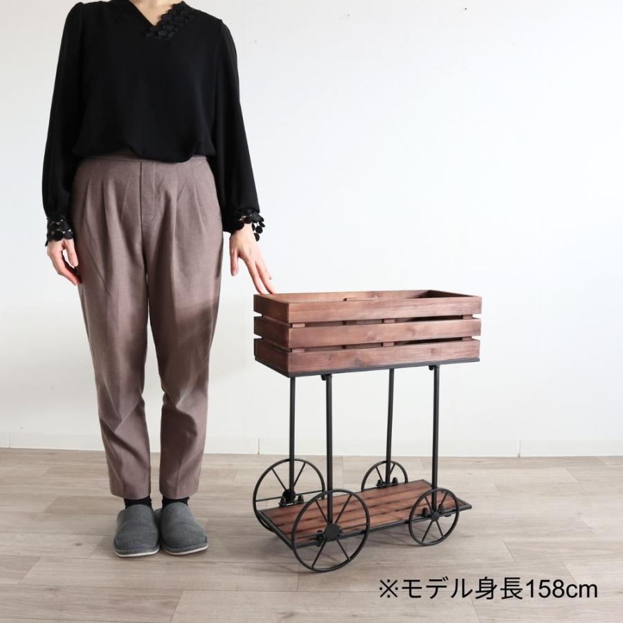 花台 フラワーカート 木製 ボックス アイアン おしゃれ アンティーク調