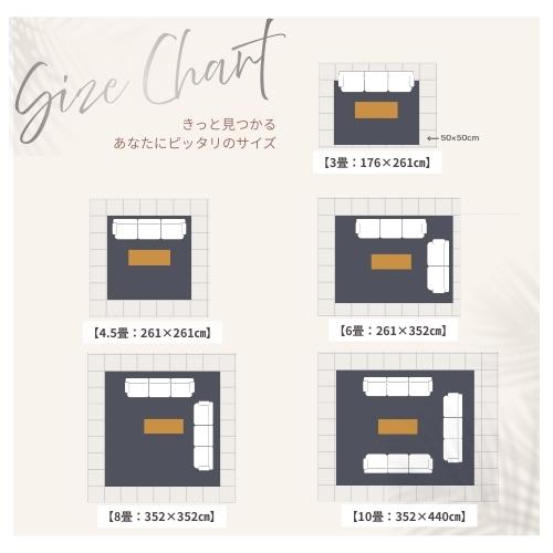 ペットに優しい 国産 ラグ カーペット 3畳 3帖 176×261cm 絨毯 多機能 敷き詰め 江戸間 年中使える ペット対応 防ダニ 消臭 アレルギー対策 日本製 無地 お洒落 |  | 17