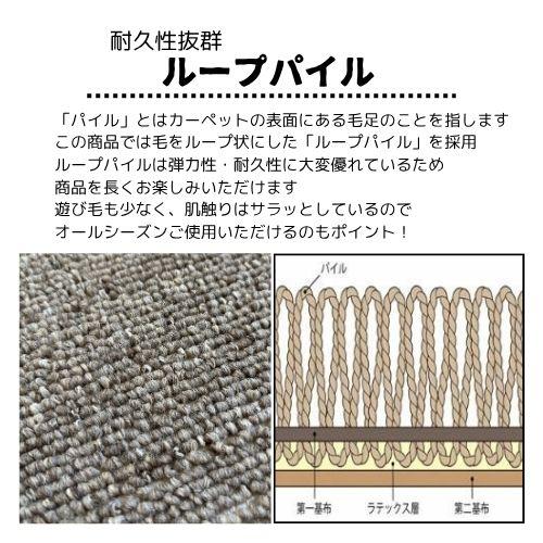ラグ カーペット 防ダニ 国産 江戸間 2帖 2畳 176×176cm 抗菌 オール