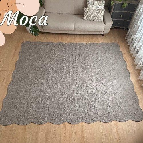 マルチカバー 洗える キルト 無地 ベッド ソファカバー 185×185cm 2帖 シンプル ウォッシャブル コンパクト くすみカラー リバーシブル ペットに優しい 緑 灰 |  | 01