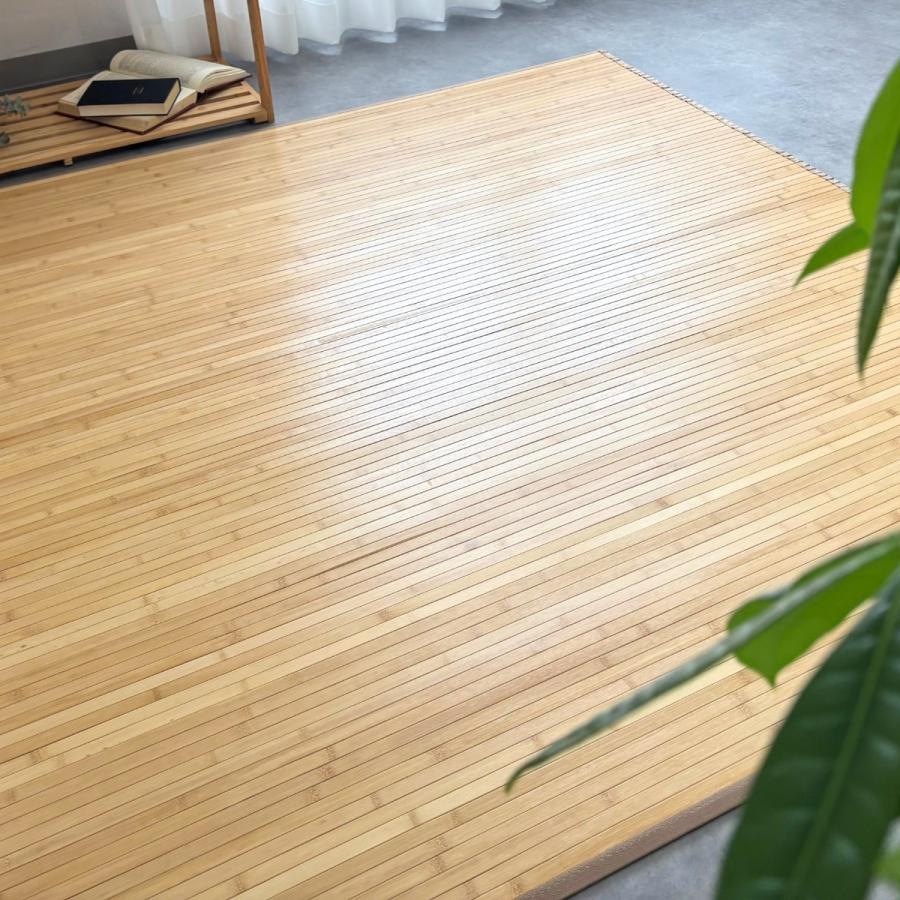 竹ラグ ラグ カーペット バンブーラグ 夏用 130×180 約1.5畳 1.5帖 冷感ラグ ひんやり さらさら 涼しい 和室 じゅうたん おしゃれ お洒落 ふかふか ウレタン |  | 11