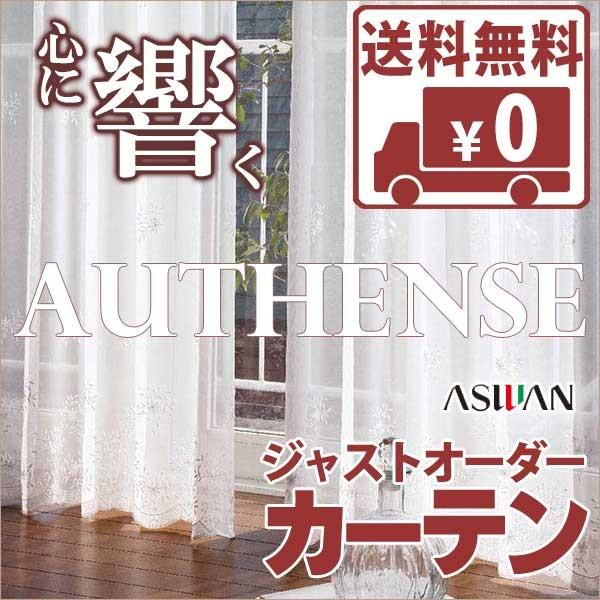 送料無料 カーテン シェード アスワン オーセンス Authense 刺繍 E6306 レース ヨコ使い ハイグレード縫製 Sh 約2倍ヒダ レース ヨコ使い Pymr Go Th