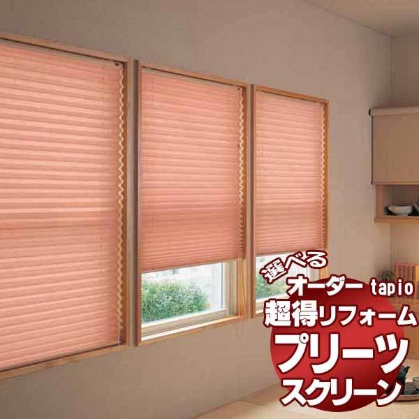 送料無料！立川機工 tapio タピオ プリーツスクリーン プレーン ミズキ TP-601〜618 ペアタイプ ワンチェーン式 A(厚地)+D(スダレ調レース)