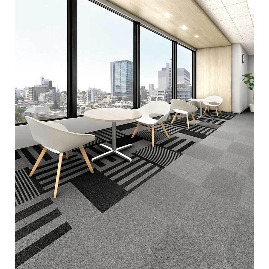 送料無料！田島　TAJIMA　カーペット　タピス　タイルカーペット　目安　CARPET　382×382cm　ブロックストライプ　プレーヌII　タイル　64枚　TILE　京間8畳