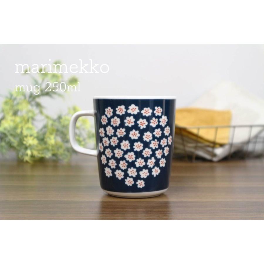 マリメッコ Marimekko プケッティ ダークブルー ホワイト レッドブラウン マグカップ 250ml 北欧食器 Marimekko Mag Puketthi Darkblue インテリア四季 通販 Yahoo ショッピング
