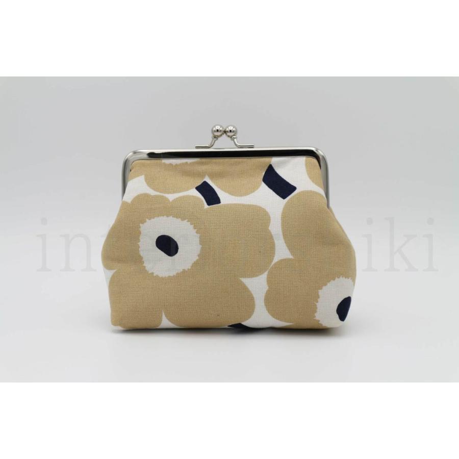 マリメッコ Marimekko ウニッコ Unikko ベージュ ホワイト ブラック ハンドメイドポーチ がま口ポーチ 横13cm 縦10cm マチ6cm オーダーメイド プレゼント Marimekko Order11 インテリア四季 通販 Yahoo ショッピング