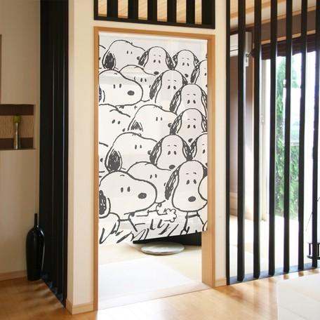 スヌーピー のれん コミック柄 スタンダード FACE FORKLIFT ギャラリー 85×150cm 日本製 SNOOPY PEANUTS ウッドストック おしゃれ 背景｜interiorshop-cozy｜12