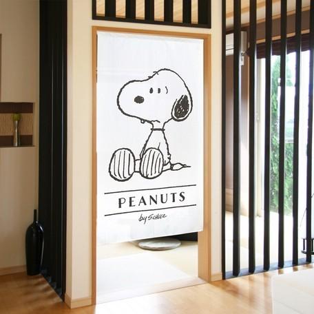 スヌーピー のれん コミック柄 スタンダード FACE FORKLIFT ギャラリー 85×150cm 日本製 SNOOPY PEANUTS ウッドストック おしゃれ 背景｜interiorshop-cozy｜09